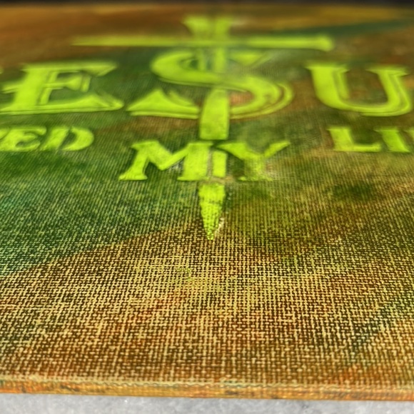 Jesus Saved My Life* Acrylic Canvas Painting - Picture 4 of 16